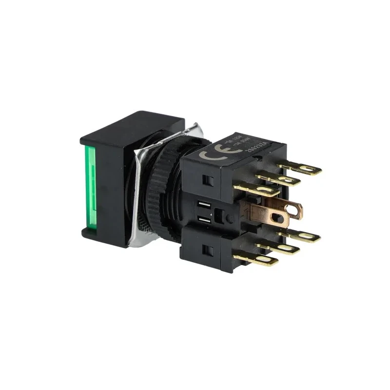 Omron Illuminated Push Button Switch Panel Mount, 16 mm Cutout, DPDT, IP65, 30 V dc 250 V A165L-AGA-24D-2