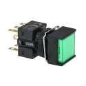 Omron Illuminated Push Button Switch Panel Mount, 16 mm Cutout, DPDT, IP65, 30 V dc 250 V A165L-AGA-24D-2