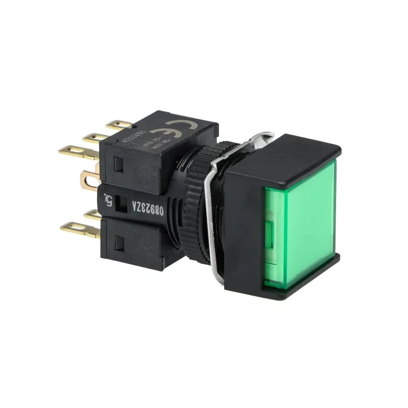 Omron Illuminated Push Button Switch Panel Mount, 16 mm Cutout, DPDT, IP65, 30 V dc 250 V A165L-AGA-24D-2