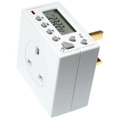 Timeguard 24 Hour/7 day Compact Plug in Electronic Timeswitch Digital Plug In Timer TG77 230V AC 13A SPDT Output