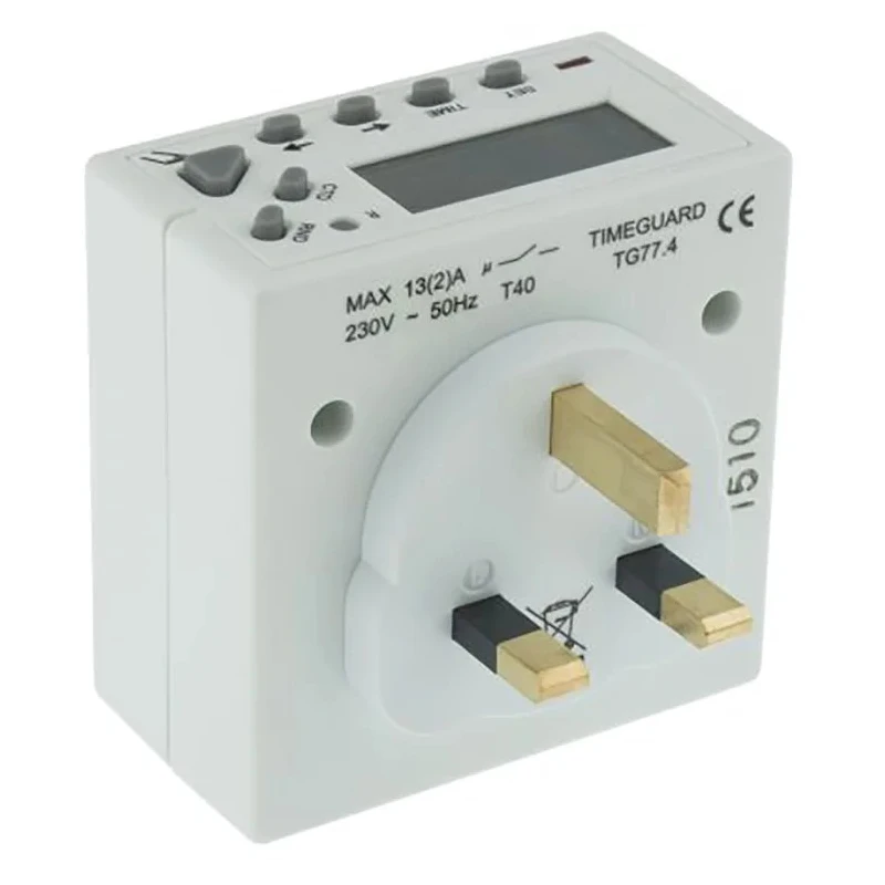 Timeguard 24 Hour/7 day Compact Plug in Electronic Timeswitch Digital Plug In Timer TG77 230V AC 13A SPDT Output