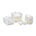 RS PRO 1.27L White Polypropylene Euro Containers, Stackable Storage Boxes 75 mm x 165 mm x 100 mm 178-3320