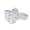 RS PRO 65L Transparent Copolymer Container with Hinged Lid 600 mm x 460 mm x 350 mm 178-3339