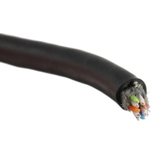 HARTING Shielded Screened Cat6 Ethernet Cable 100 m Black PVC 100V 6.9mm Outside Diameter Cat6 