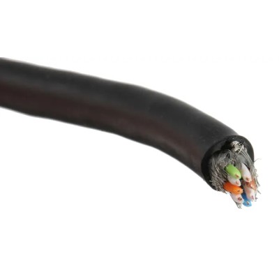 HARTING Shielded Screened Cat6 Ethernet Cable 100 m Black PVC 100V 6.9mm Outside Diameter Cat6 