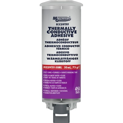 MG Chemicals Thermally Conductive Fast-Cure Two-Part Epoxy Adhesive 0.8 W/(m·K) Flame Retardant 8329TFF-50ML