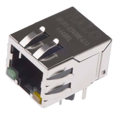 Halo Electronics FastJack Series RJ45 Connector Female PCB Right Angle 1 Port 8 Way RJ45