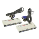 Roline KVM Extender 1 USB Extender Pair VGA over Catx, 1024 x 768 pixel Resolution, 150m Extension Distance 14.01.3249