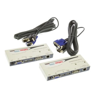 Roline KVM Extender 1 USB Extender Pair VGA over Catx, 1024 x 768 pixel Resolution, 150m Extension Distance 14.01.3249