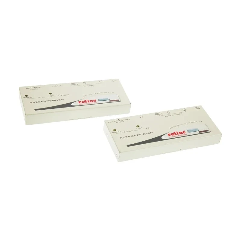 Roline KVM Extender 1 USB Extender Pair VGA over Catx, 1024 x 768 pixel Resolution, 150m Extension Distance 14.01.3249