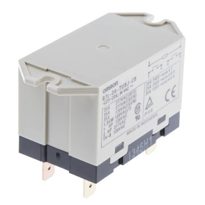 Omron PCB Power Relay 24V AC Coil, 25A Switching Current, DPST Configuration G7L-2A-TUBJCB-AC24