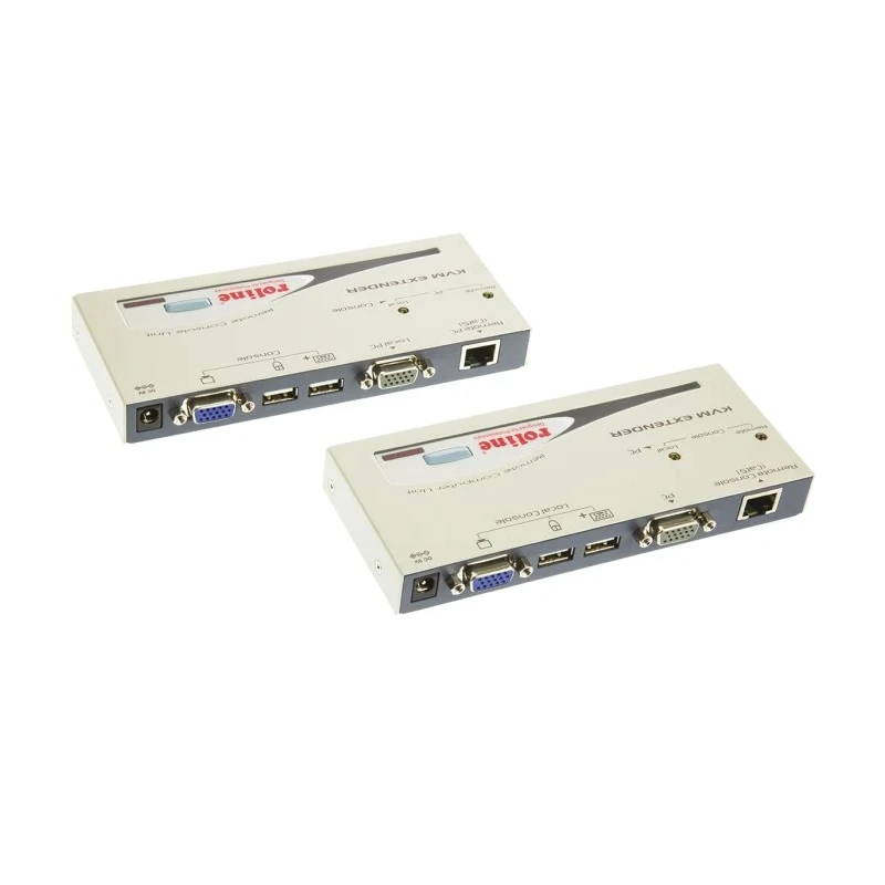 Roline KVM Extender 1 USB Extender Pair VGA over Catx, 1024 x 768 pixel Resolution, 150m Extension Distance 14.01.3249
