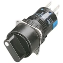 Idec Selector Switch 2 Positions DPDT, Momentary and Maintained Operation, IP40/IP65 Rated AS6M-21Y2P
