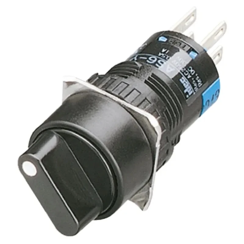 Idec Selector Switch 2 Positions DPDT, Momentary and Maintained Operation, IP40/IP65 Rated AS6M-21Y2P