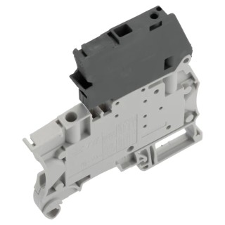 Entrelec SNK Series Fused DIN Rail Terminal Block Grey, 1-Level, Screw Termination, 1.5mm² to 4mm², 6.3A 1SNK506410R0000