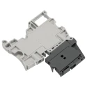 Entrelec SNK Series Fused DIN Rail Terminal Block Grey, 1-Level, Screw Termination, 1.5mm² to 4mm², 6.3A 1SNK506410R0000