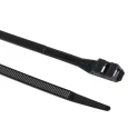 RS PRO Double Locking Cable Tie 300 mm Length x 9 mm Width Black Polyamide 66 666-4681