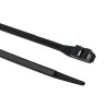 RS PRO Double Locking Cable Tie 300 mm Length x 9 mm Width Black Polyamide 66 666-4681