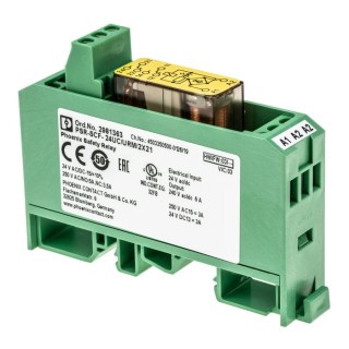 Phoenix Contact DIN Rail Force Guided Relay 24V DC Coil Voltage 2-Pole DPDT 2981363