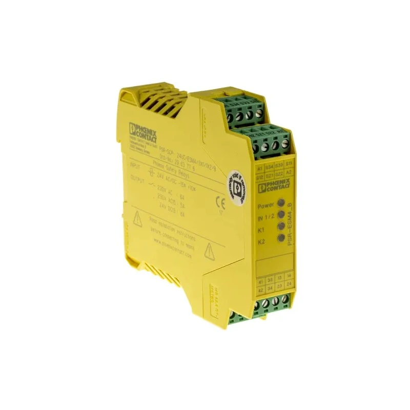 Phoenix Contact PSR-SCP-24UC/ESM4/3X1/1X2/B 24V AC/DC Safety Relay, 3 Safety Contacts, 1 Auxiliary Contact ESM4
