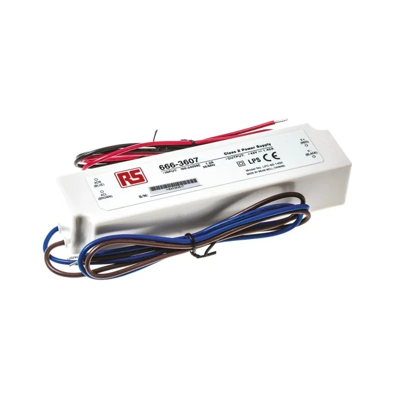 MEAN WELL  IP67 1 Output Enclosed AC-DC Constant Current LED Driver 42V 9V 58.8W 1400mA