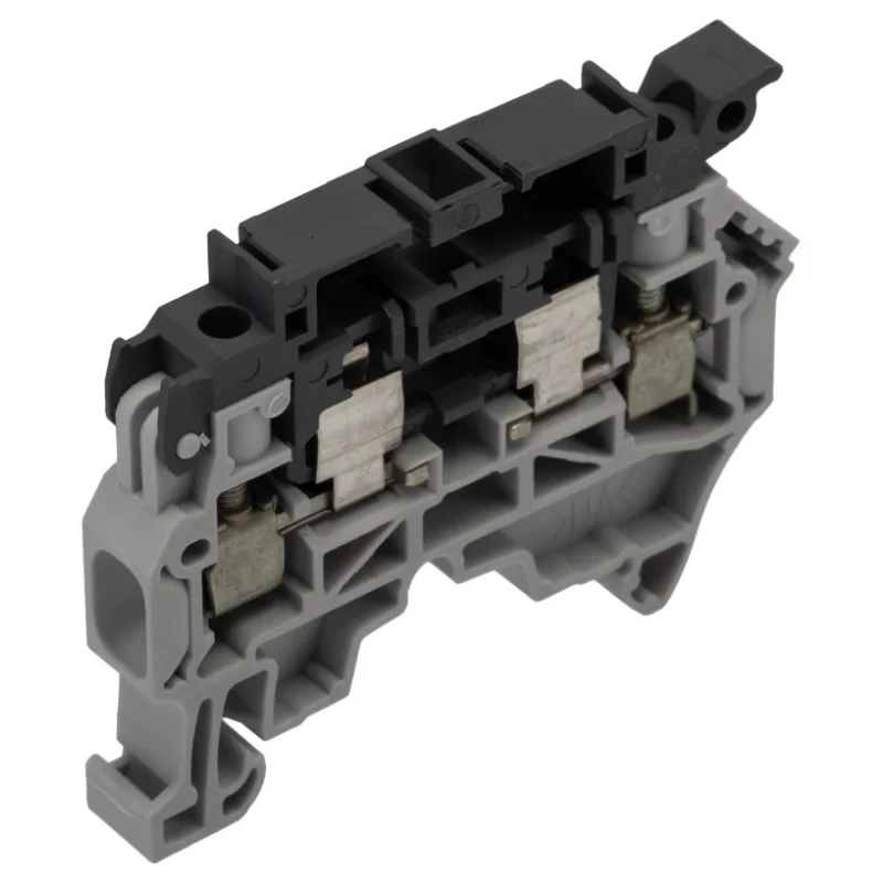 Entrelec SNK Series Fused DIN Rail Terminal Block Grey 1-Level Fused Screw 1SNK508411R0000