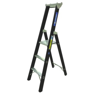 Zarges Aluminium 3 Steps Step Ladder with 0.8m Platform Height and 1.59m Open Length 41145