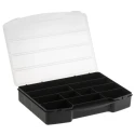 RS PRO 10 Cell Black Polypropylene Compartment Box, 40 mm Height x 245 mm Width x 180 mm Depth 838-6532