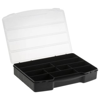 RS PRO 10 Cell Black Polypropylene Compartment Box, 40 mm Height x 245 mm Width x 180 mm Depth 838-6532