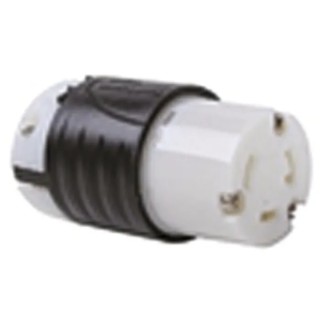 PASS & SEYMOUR 30A 125V USA Mains Socket Black White Nylon Cable Screw Termination L530C