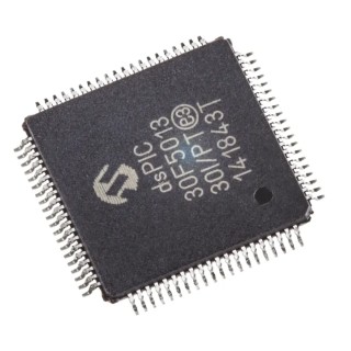 Microchip dsPIC30F 16 bit Digital Signal Processor 30 MIPS 66kB FLASH 80-Pin TQFP dsPIC30F5013-30I/PT