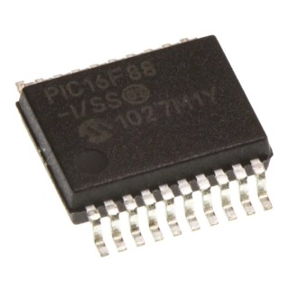 Microchip PIC16F88-I/SS 8 bit PIC Microcontroller 20 MHz 7.168 kB Program Memory 256B Flash 20-Pin SSOP