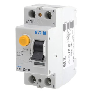 Eaton Xboard Series Residual Current Circuit Breaker, 25A, 1-Pole, 100 mA Trip Sensitivity, Type AC 235391 PFIM-25/2/01-MW