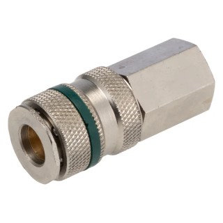 RS PRO Brass Steel Pneumatic Quick Connect Coupling 1/4 in Female G Thread Socket 667-1689
