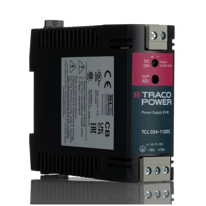 TRACOPOWER DC/DC Converter 12V DC 2A Output 18-75V DC Input Operating -25°C to 70°C TCL 024-112 DC