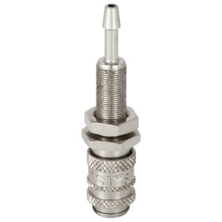 RS PRO Brass Pneumatic Quick Connect Coupling M7 Female Male Metric 4mm Single Shut Off Valve 667-1780