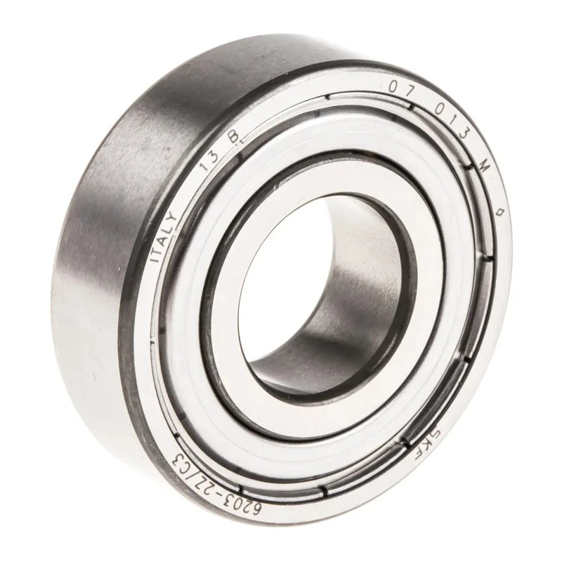 SKF Single Row Deep Groove Ball Bearing 17 mm ID, 40 mm OD, 12 mm Width, Shielded C3 Clearance 6203-2Z/C3