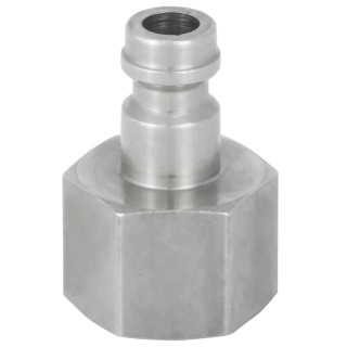 RS PRO Brass Pneumatic Quick Connect Coupling, 3/8 in Female G, Nickel Finish, Series 21, Model 667-1853