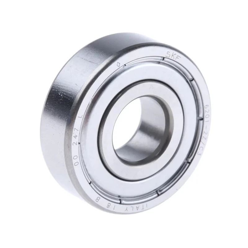 SKF Single Row Deep Groove Ball Bearing 12 mm ID, 32 mm OD, 10 mm Width, Shielded, C3 Clearance 6201-2Z/C3