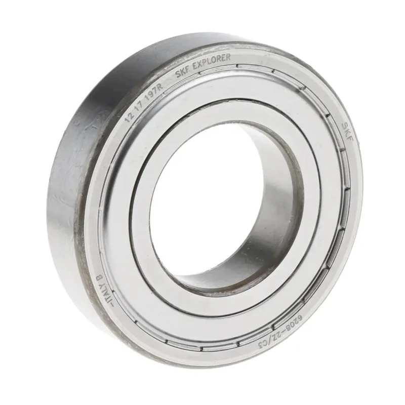 SKF Single Row Deep Groove Ball Bearing 40 mm ID, 80 mm OD, 18 mm Width, Shielded C3 Clearance 6208-2Z/C3