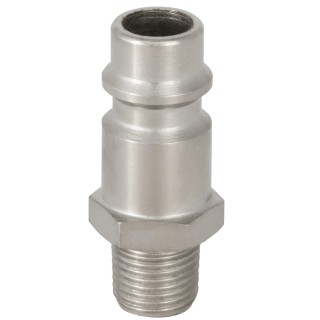 RS PRO Steel Pneumatic Quick Connect Coupling 3/8 in Male G Single Shut Off One Side Is with Valve 667-1942