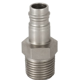 RS PRO Steel Pneumatic Quick Connect Coupling 3/4 in Male G Thread Nickel Finish 35 Bar Maximum Pressure 667-2030