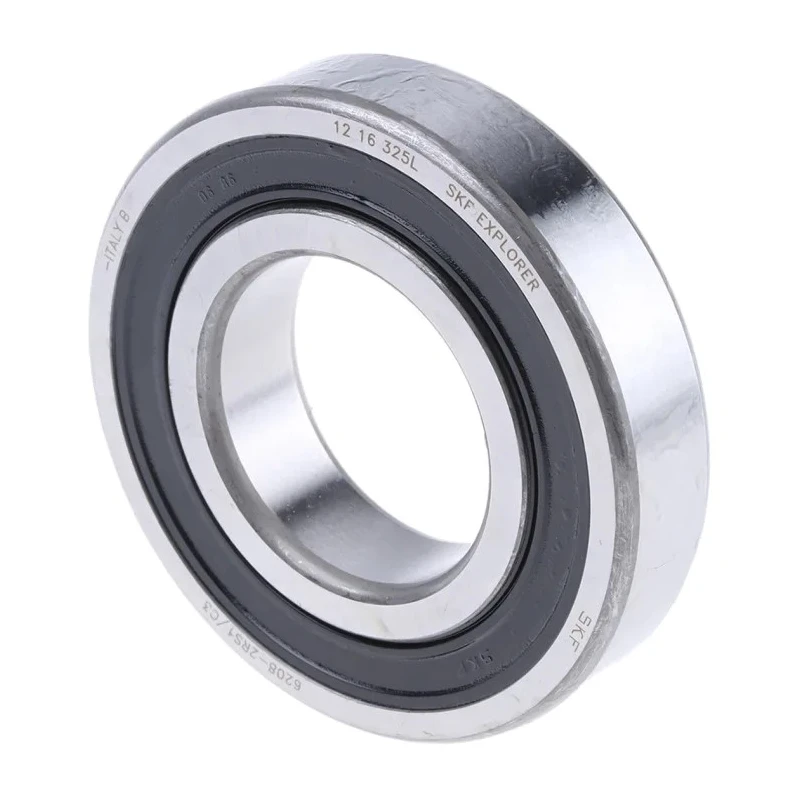 SKF Single Row Deep Groove Ball Bearing 40 mm Inside Diameter 80 mm Outside Diameter 18 mm Race Width Sealed C3 6208-2RS1/C3