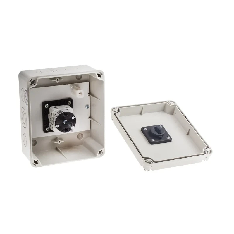 RS PRO 2-Pole Panel Isolator Switch IP65, 25A, 37 kW, 690V AC, Black Handle IP65