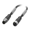 Phoenix Contact Sensor Actuator Cable Male 4 Way M12 to Female 4 Way M12, 600mm Length, Polyurethane Jacket, IP65 1500855
