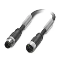 Phoenix Contact Sensor Actuator Cable Male 4 Way M12 to Female 4 Way M12, 600mm Length, Polyurethane Jacket, IP65 1500855