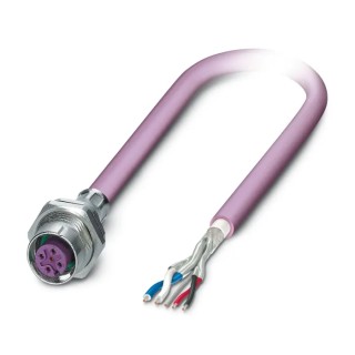Phoenix Contact Female 5 Way M12 to 5 Way Unterminated Bus Cable, 500 mm, Polyurethane Jacket, 60V, Shielded, IP67 1534465