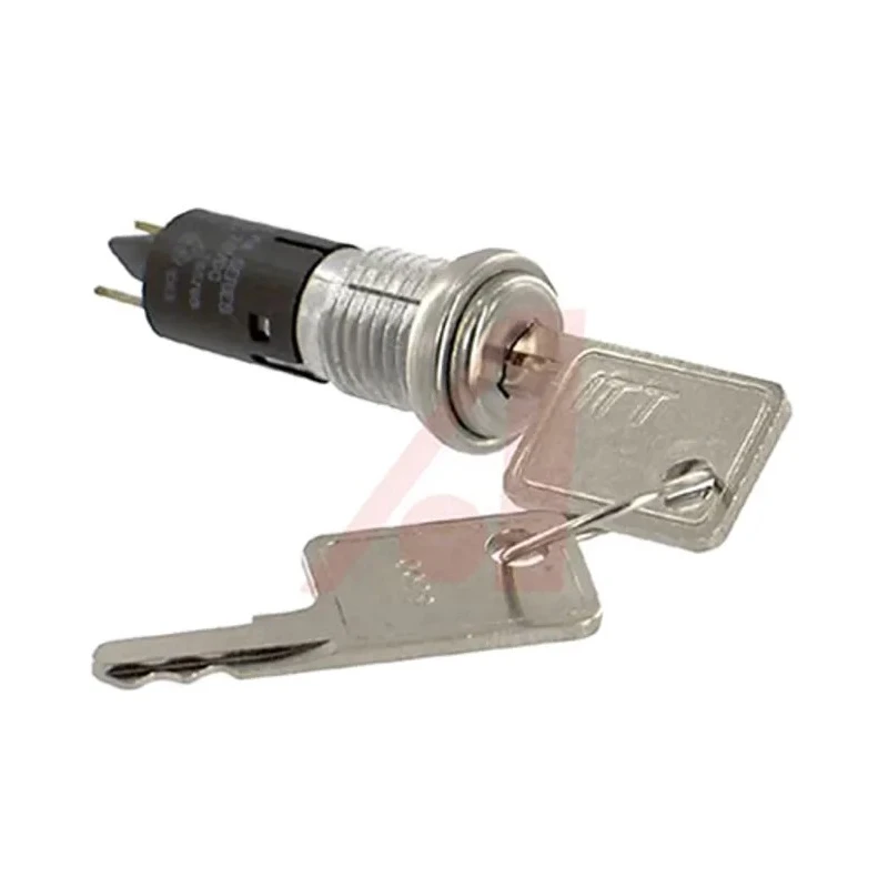 C & K Key Switch SPST 4A 2-Way Flat-Key Nylon Housing Round Bezel YM061U2C2WCNQ