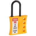 RS PRO Yellow Black Nylon ABS 4-Lock Lockout Electrical Hasp Shackle Diameter 7.25mm 862-5165