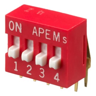APEM Raised Rotary Coded DIP Switch DA04V